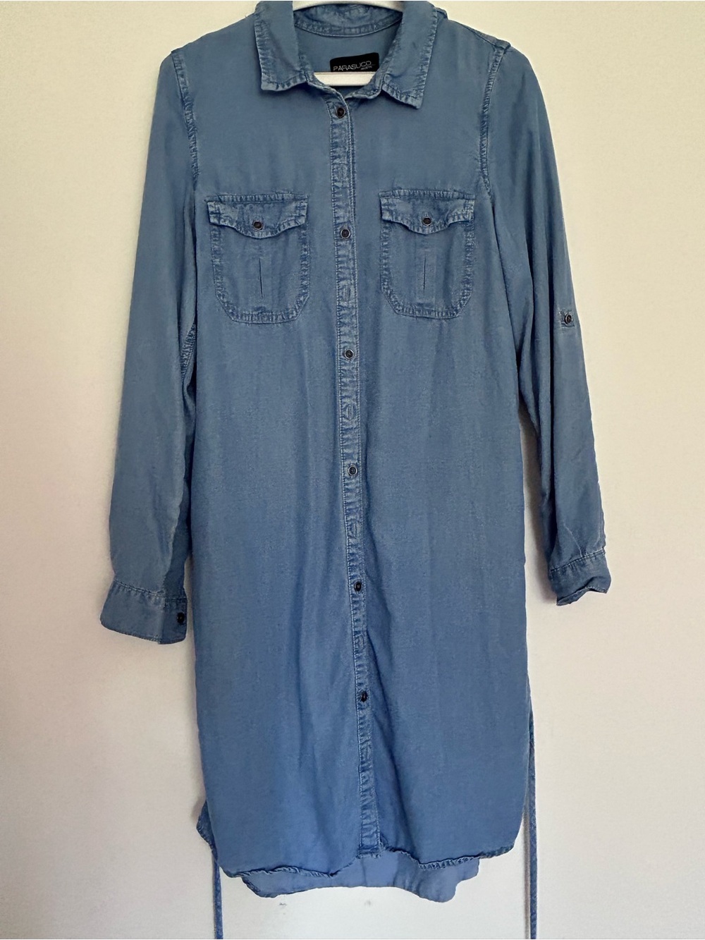 Parasuco Light Wash Blue Denim Shirt Dress